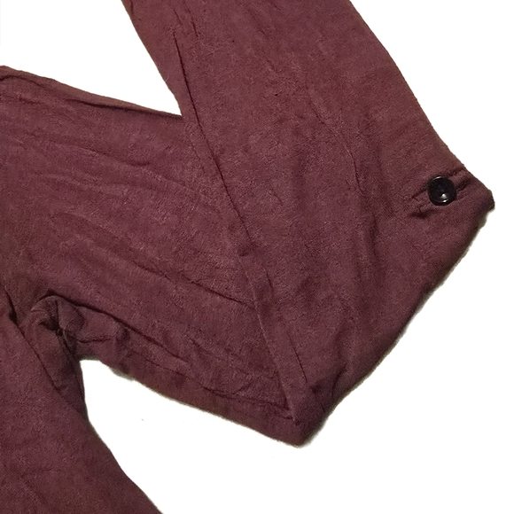 🟣Vanity Burgundy Black cOwl Chain Sequin Lace Embroidered Top Size Medium - Picture 8 of 12